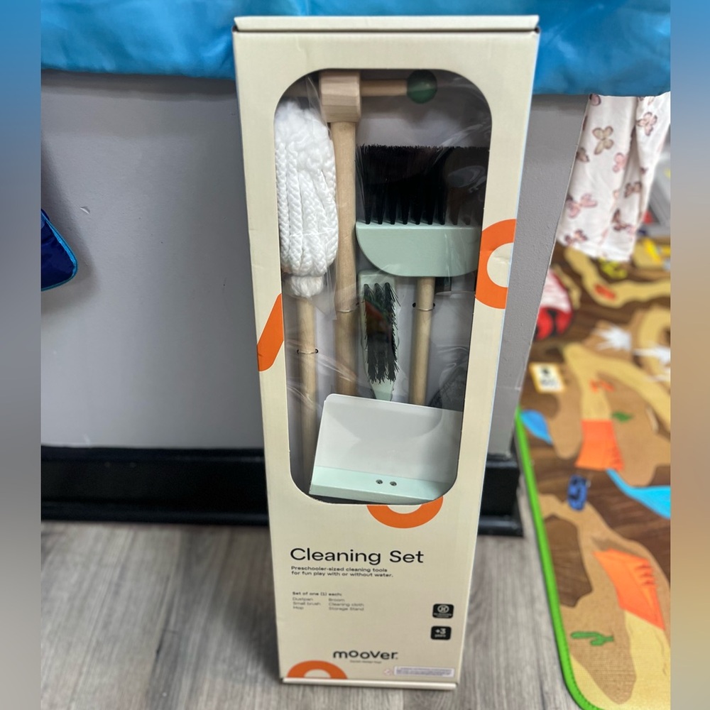 Moover Toys wood Essentials Cleaning Set for kids.